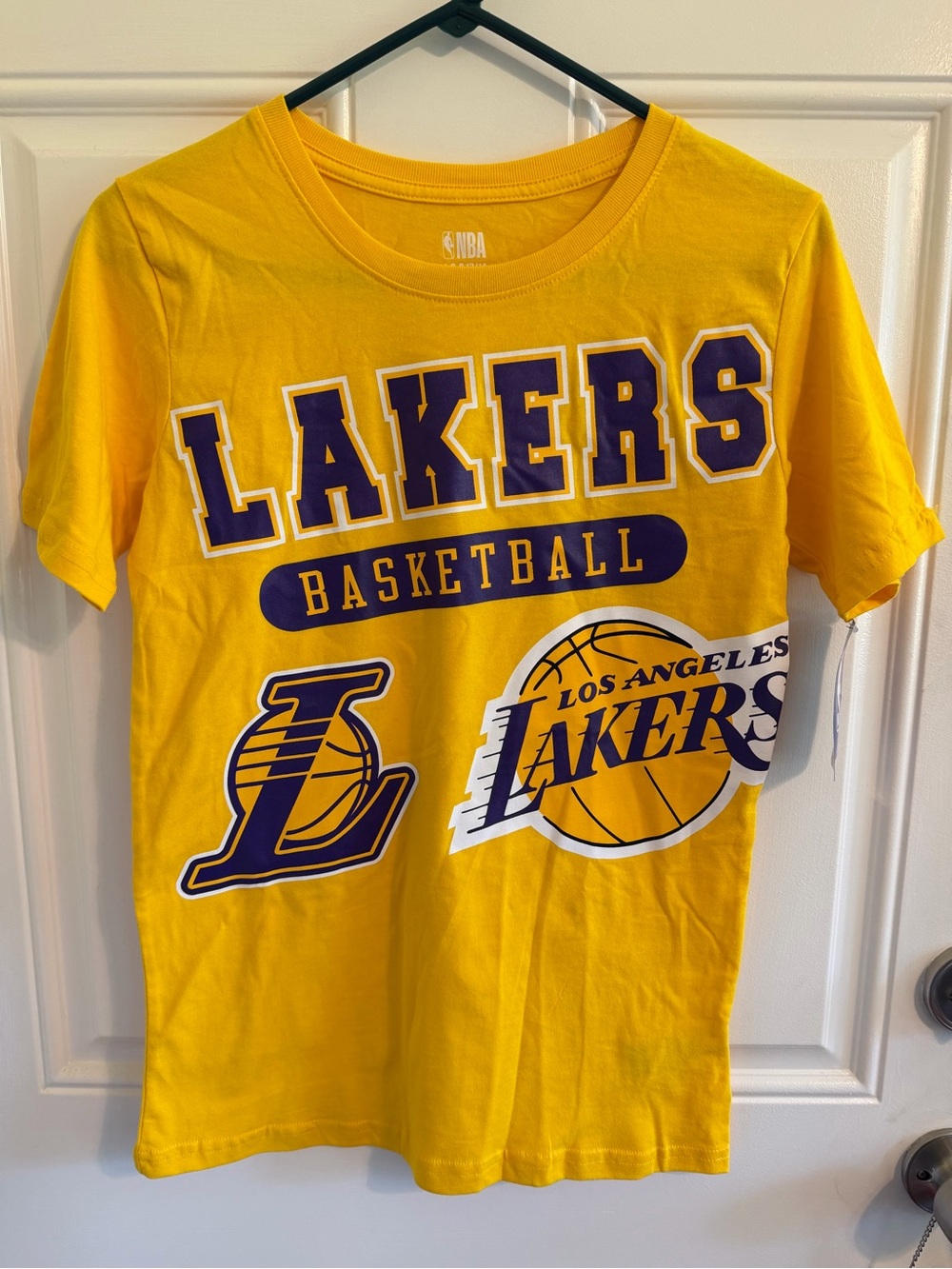 NWT Los Angeles Lakers Youth Short Sleeve Tee - Gold/Purple (L 12/14)